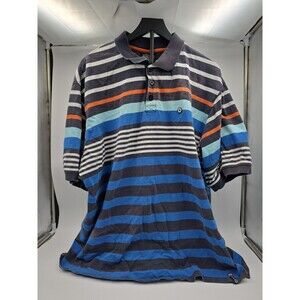 Southpole Vintage Polo Shirt Mens XXX-Large Blue Stripe New 3XL
